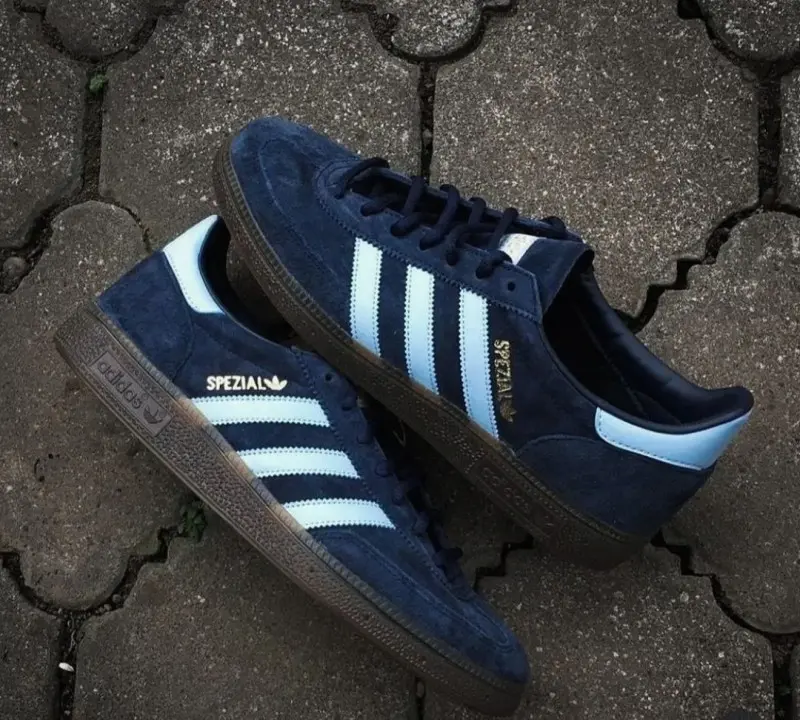 Adidas Handball Spezial Navy Gum Clear Sky Blue Shoes - Image 8
