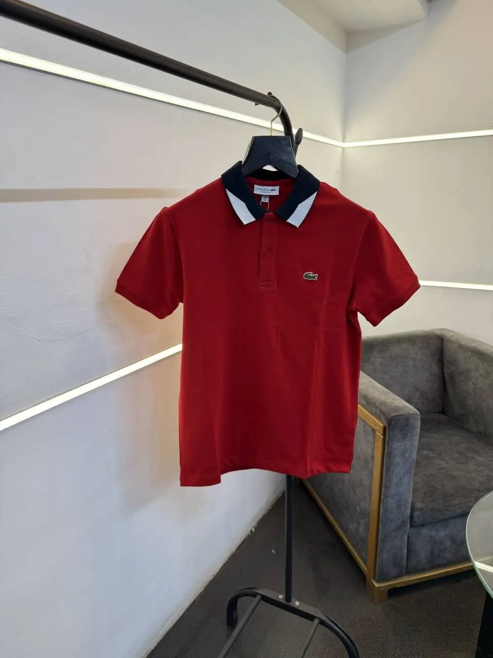 Lacoste red imported polo tshirt