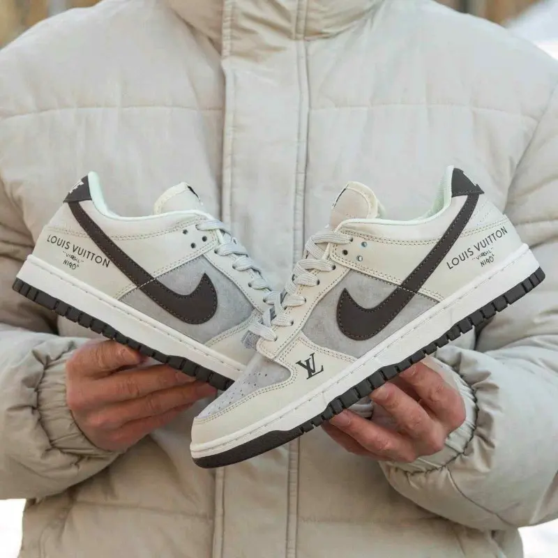 Nike SB Dunk Low X Loiuss Vuitton Gray 3037 - Image 2