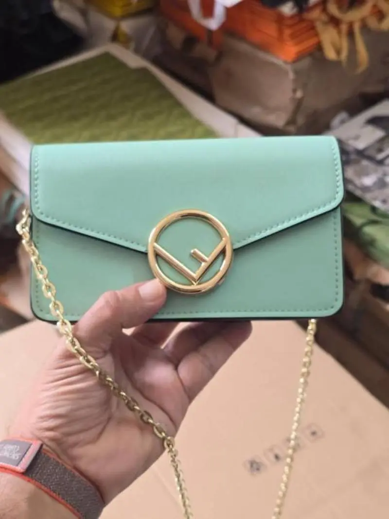 Fenddi Vittelo Cruise 2Way Street Style Sling Waist Bag With OG Box & Dust Bag (Green - 813) - Image 3