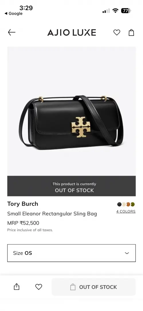 Tori Burch Small Eleanor Rectangular SlingBag With OriginAuldoubleBox - Image 6