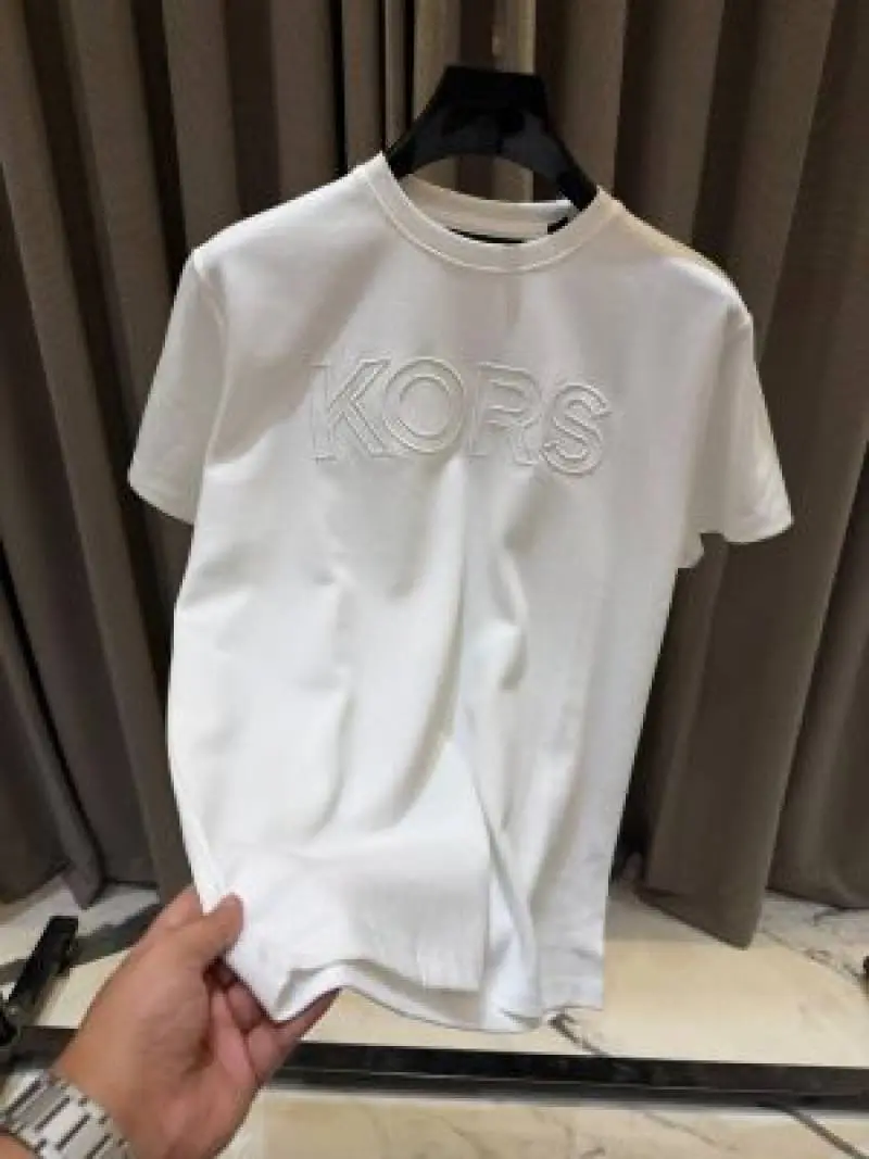Michael Kor Middle Brand Logo Round Neck T-shirt White - Image 2
