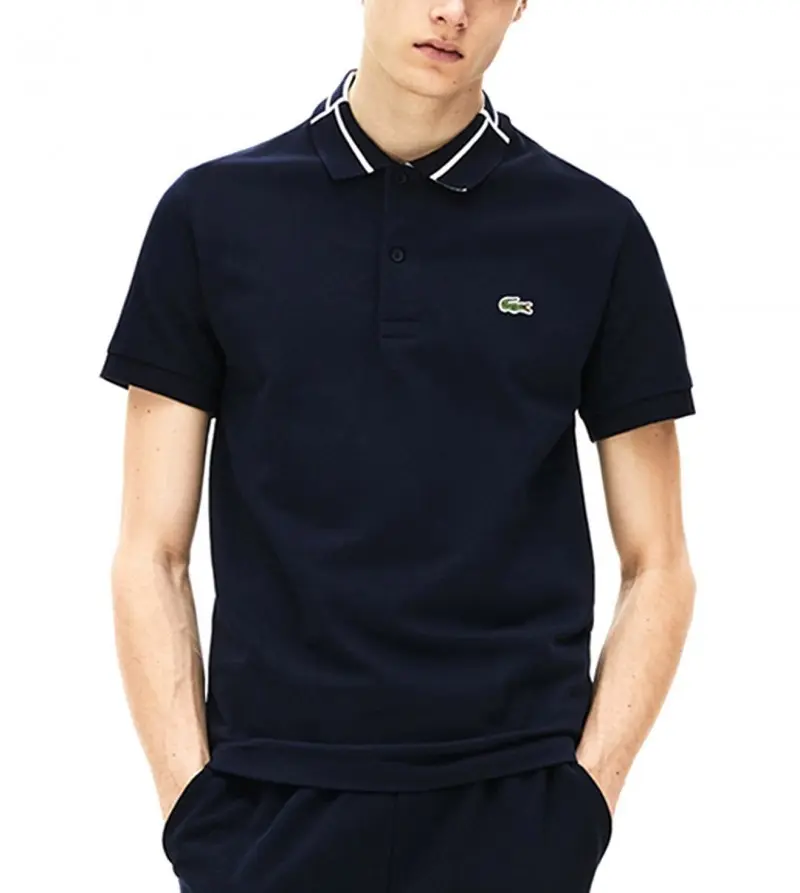 Lacoste pique imported polo tshirt navy blue sale
