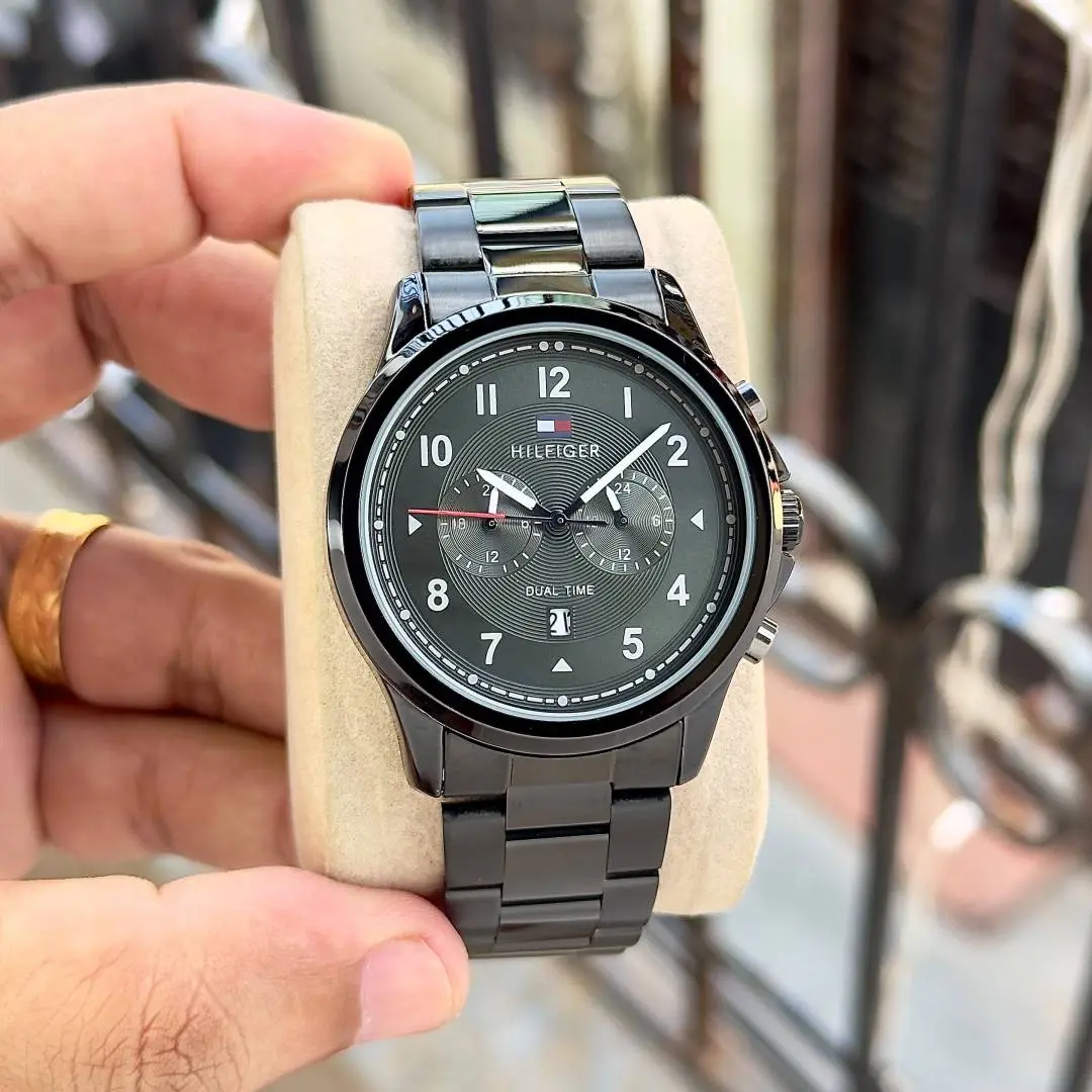 Tommy Hilfigee r Dual Time Black Green - Image 2