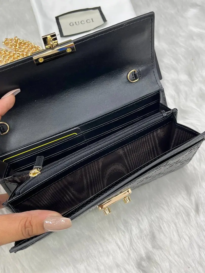 Gucci 75 Padlock Chainwallet With OriginalBox DustCover - Image 7