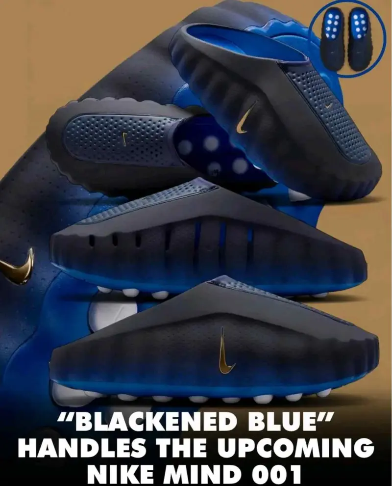 Nike Mind 001 Slide Blackened Blue Game Royal Fix