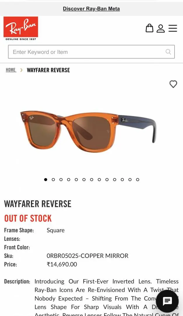 Ray-Ban Reverse 0502 Orange Blue - Image 5