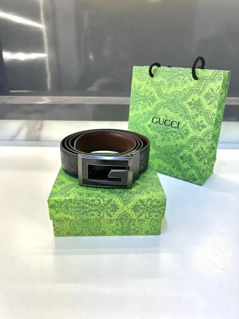 Gucci Black Grey Belt Fa 318 - Image 2