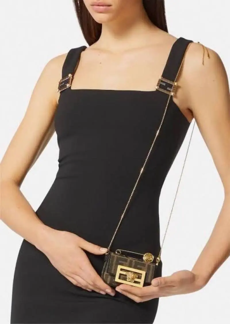 Fendi Fendace Nano Baguette Limited Edition Bag With OG Box & Dust Bag (Brown-640)