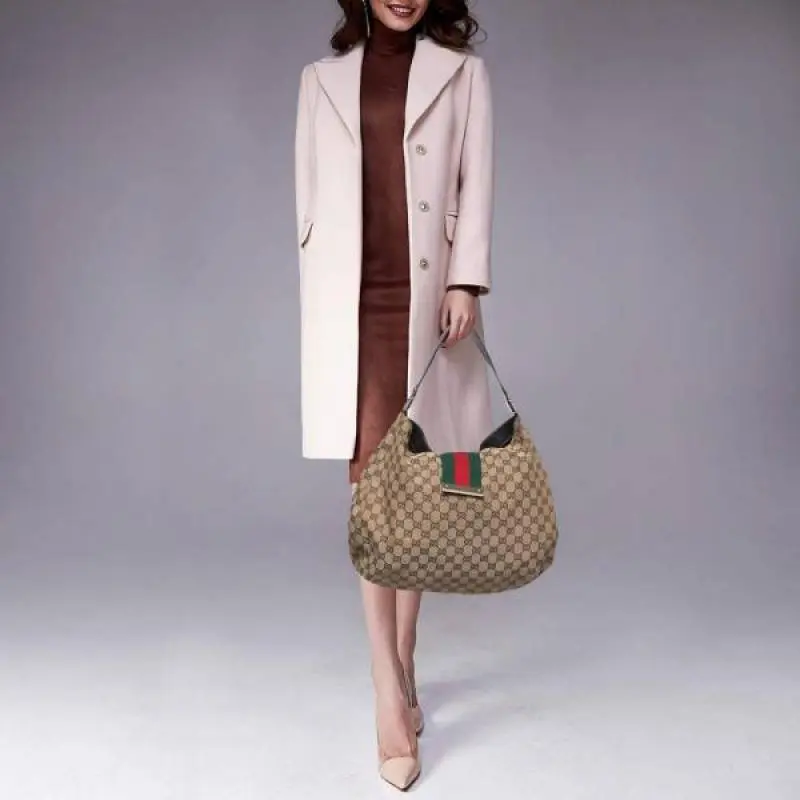 Gucci GG Giglio Horsebit Supreme Premium Tote Bag With OG Box & Dust Bag (Brown - 1217) - Image 2
