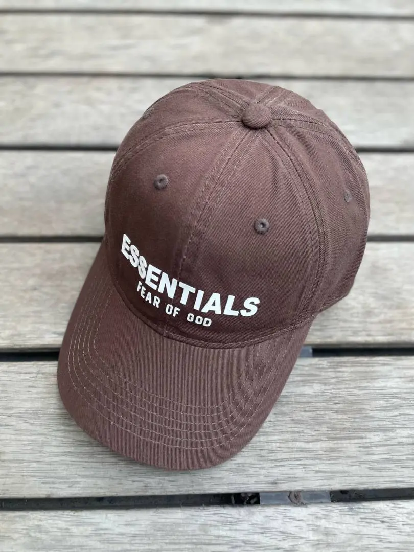 Essentials fear of god Dark Brown premium unisex cap with safety box