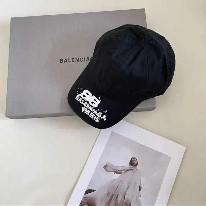 Balenciaga Bb Paris Black Premium Unisex Cap (With Safety Box)