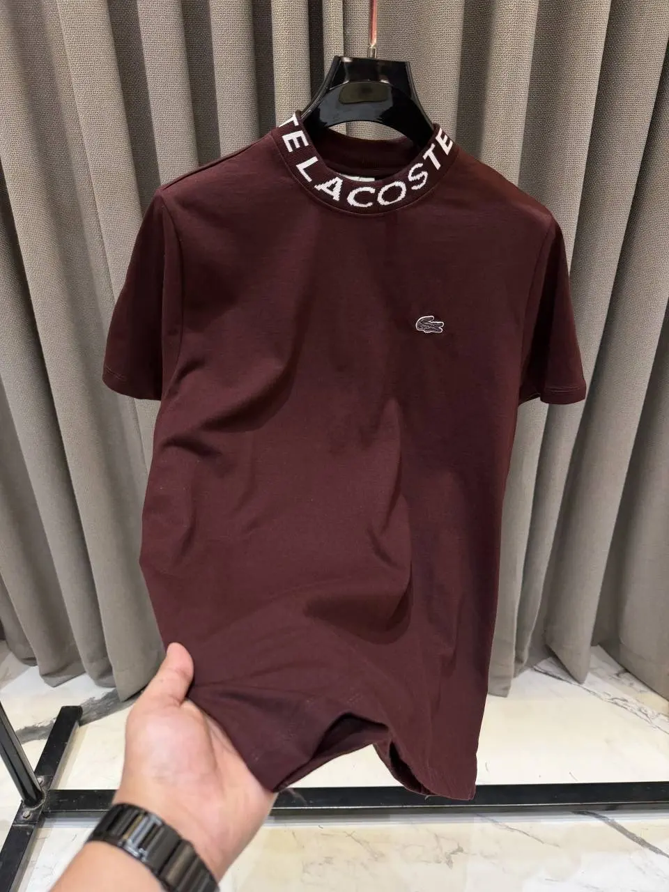 Lacoste Premium Maroon Tshirt - Image 3