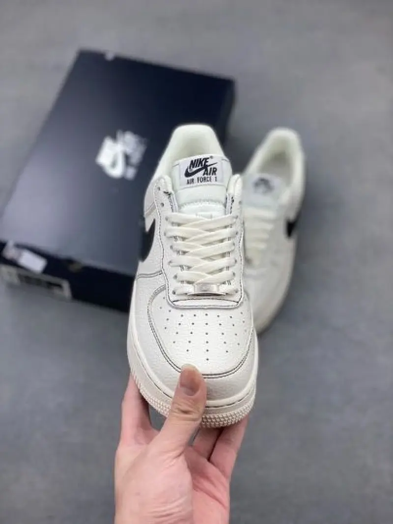 Nike Airforce 1 LV8 Leather Cream Black - Image 2