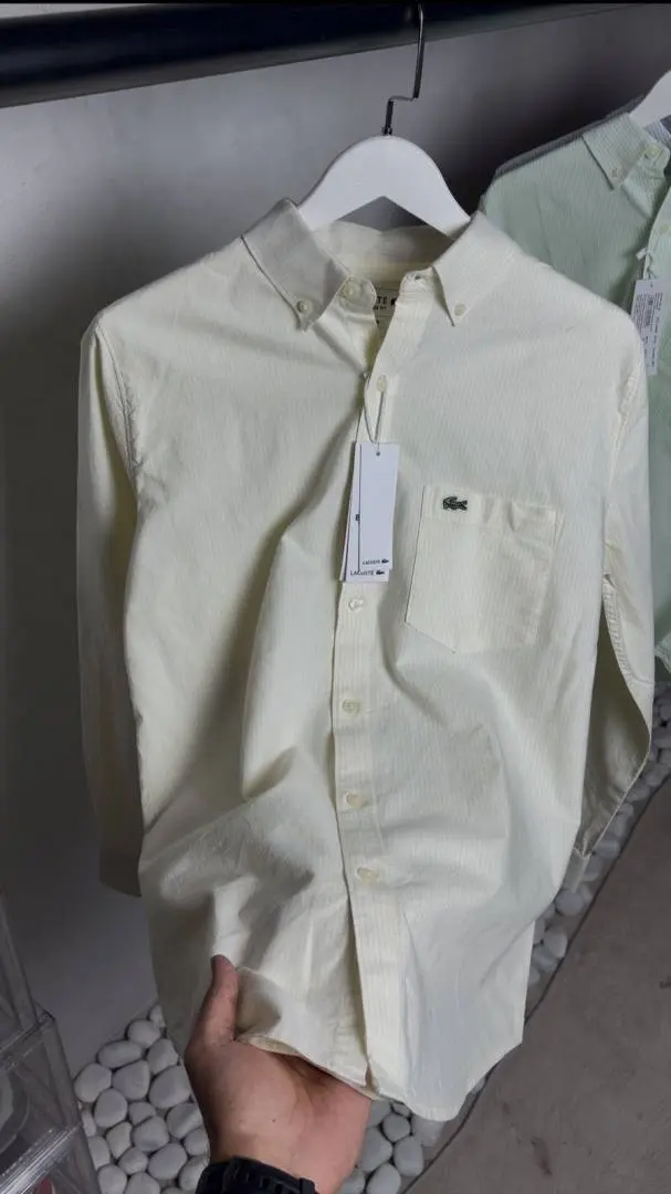 Lacoste Premium Linen Striped Shirt 1995 - Image 2