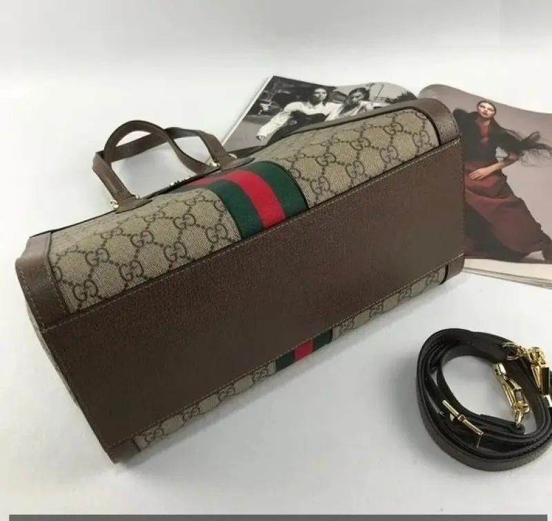 Gucci GG Ophidia Supreme Signature Tote Bag With Double OG Magnetic Box & Dust Bag (Brown-816) - Image 5