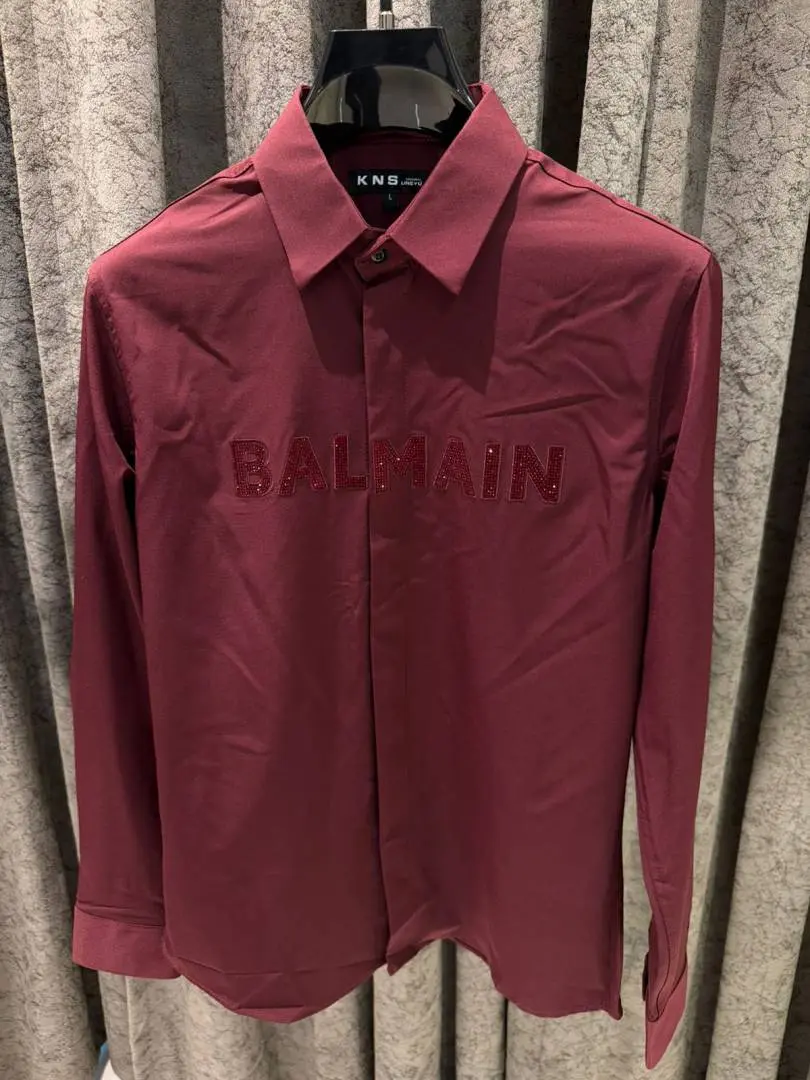 Balmain imported store article diamond china shirt