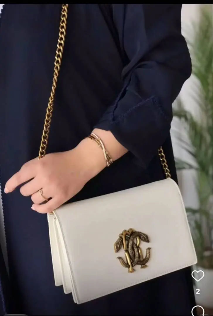 Roberto Cavalli RC Logo White Shoulder Sling Bag With Original Box - Image 2