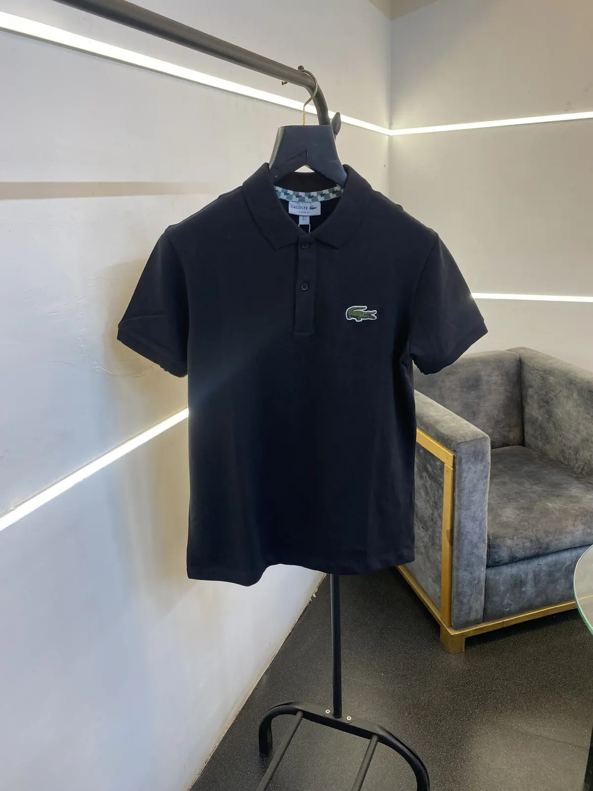 Lacoste imported polo tshirt black sale