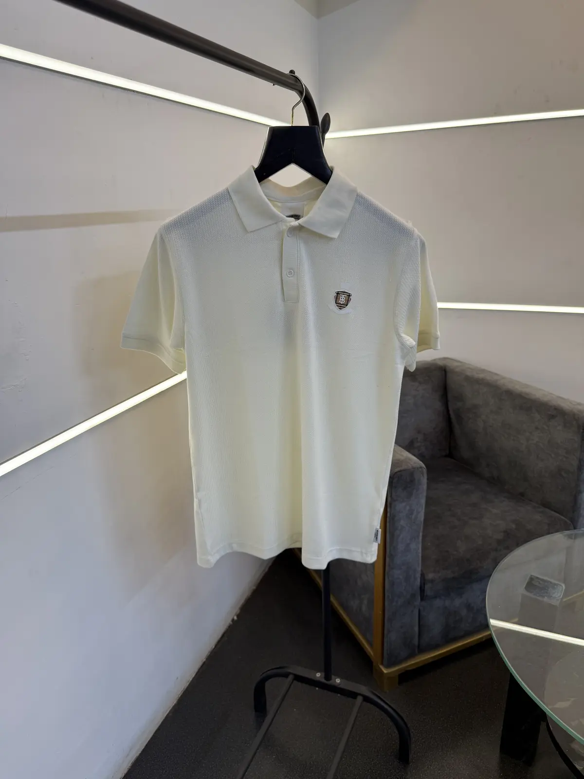 Burberry cream turkish imported knitted polo