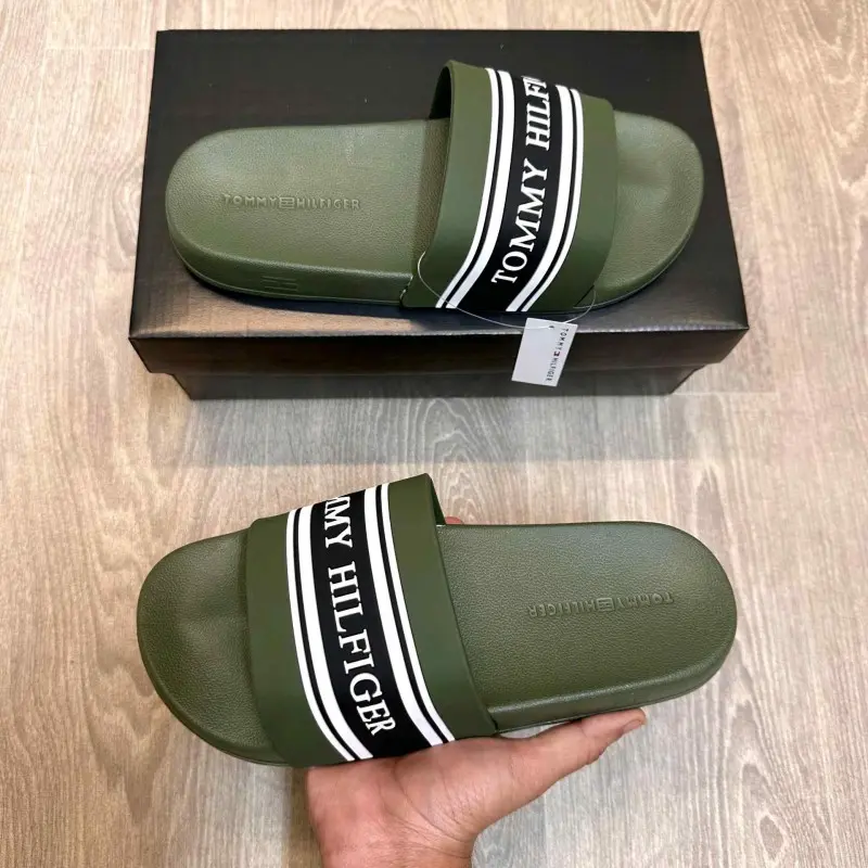Tommy Hilfigar Premium Green Pool Slides