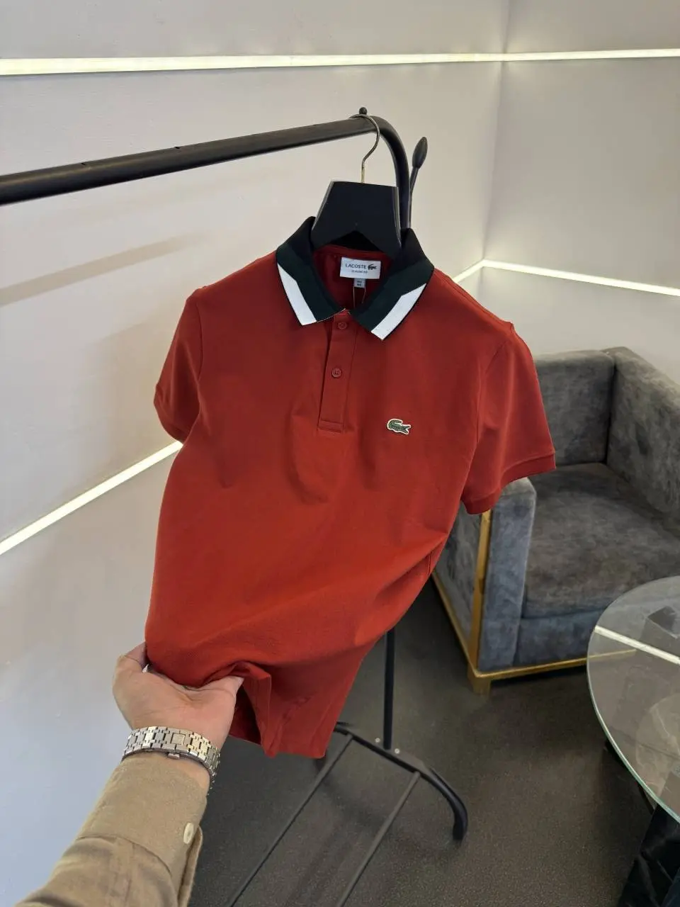 Lacoste imported polo tshirt red - Image 2