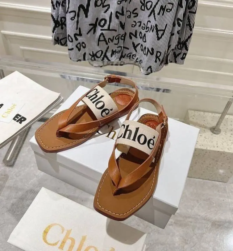 Chloe Woody Thong Sandal With Original Box & Dust Cover - Image 3