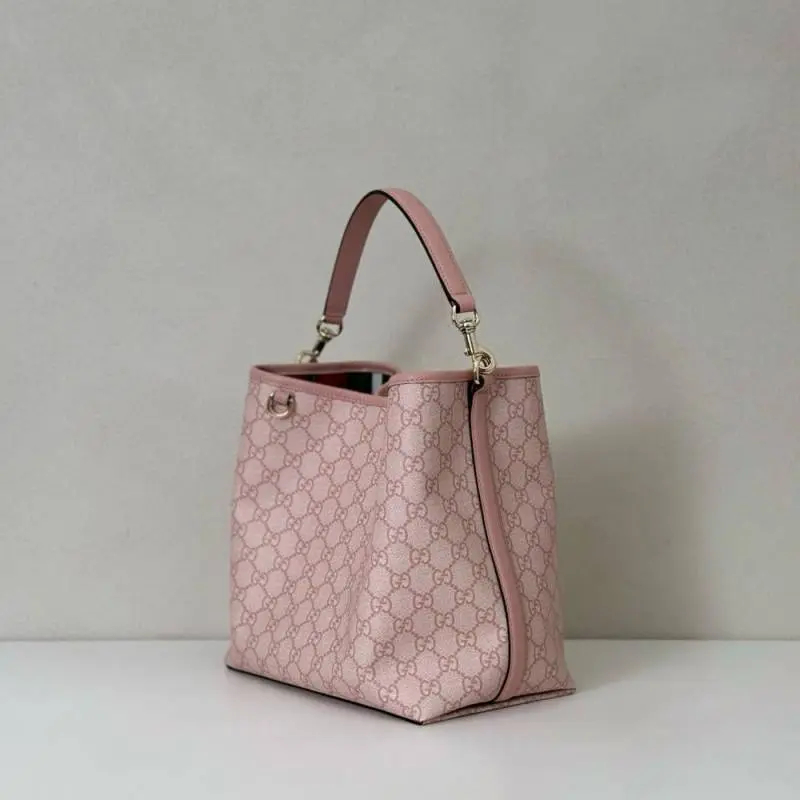 Gucci GG Emblem CB Pink Medium Bucket With Original DustCover & CarryBag - Image 2