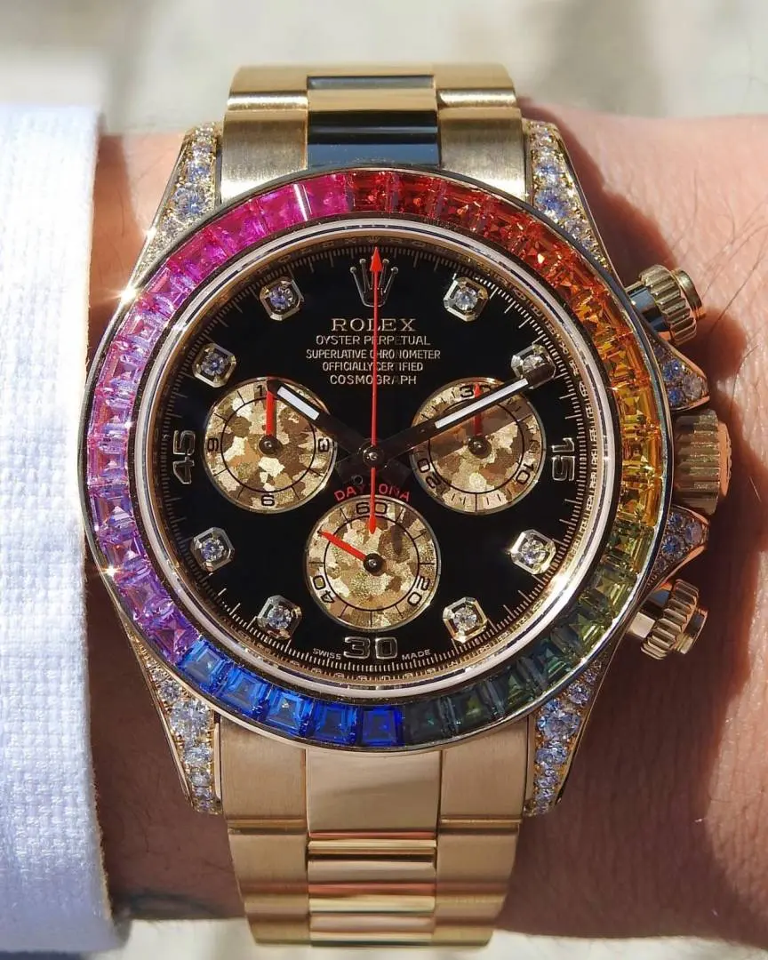 Rolex Oyster Perpetual Rainbow Gold - Image 4