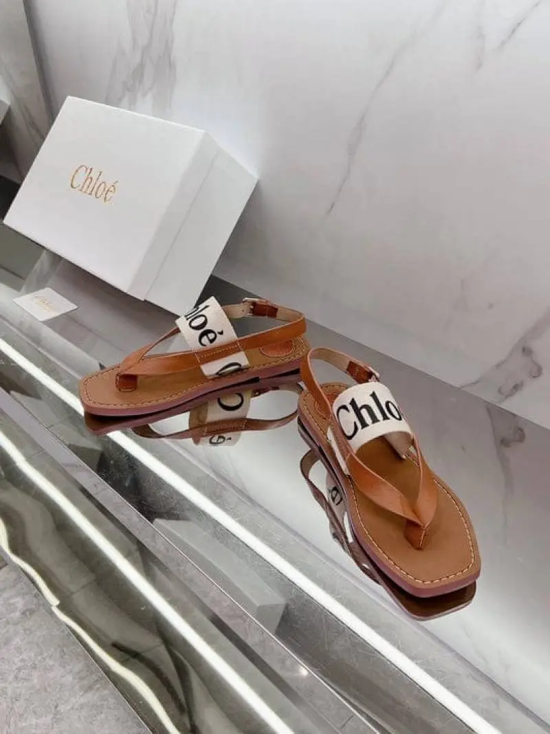 Chloe Woody Thong Sandal With Original Box & Dust Cover - Image 4