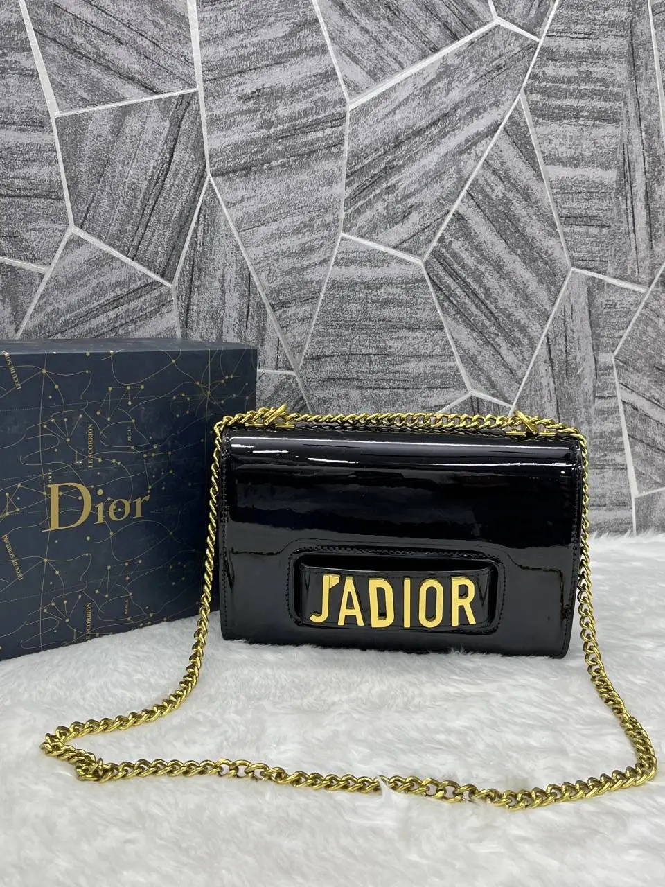 Dior JAdiyor Logo Leather Flap Bag With OriginalBox - Image 2