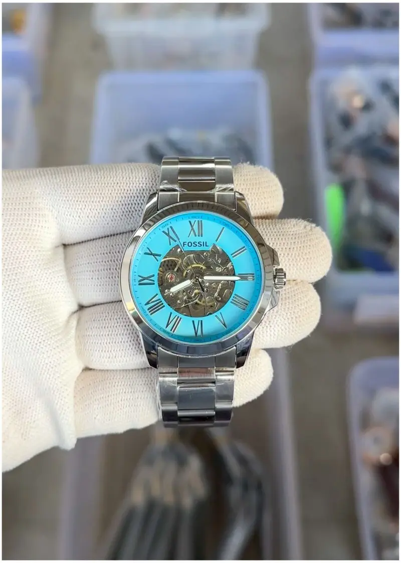 Fossil Flynn Automatic Silver-Skyblue - Image 2