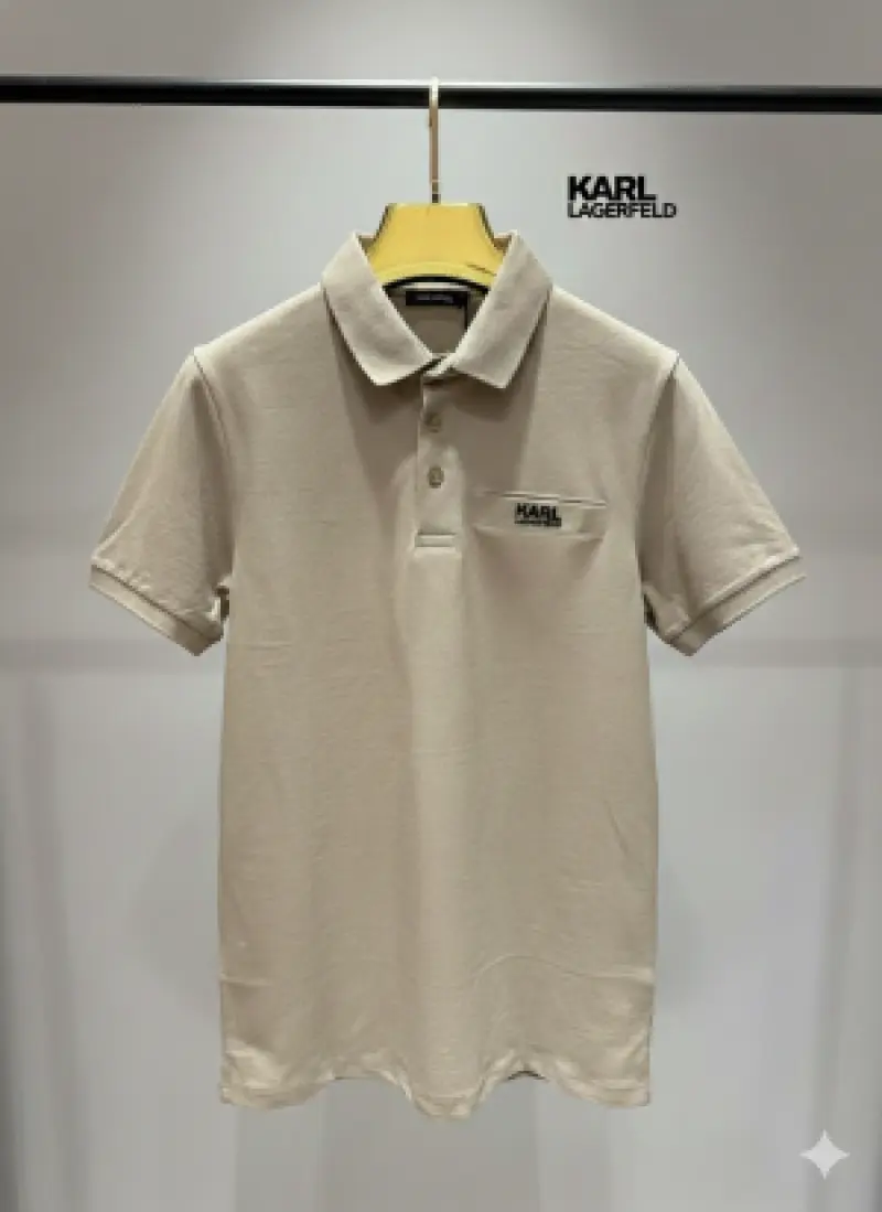 Karl Legarfield Chest Logo Polo T-shirt
