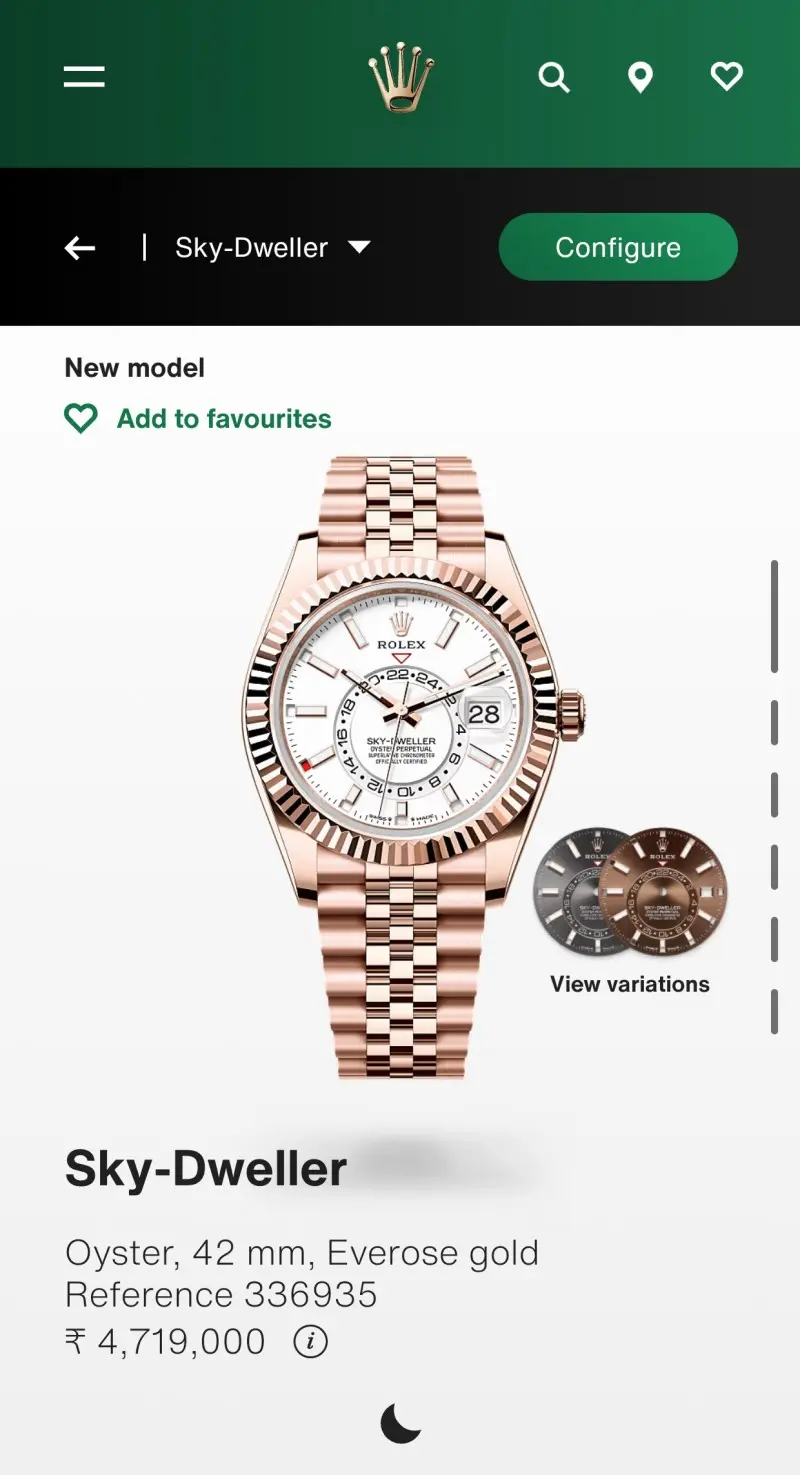 Rolex Oyster perpetual Sky Dweller