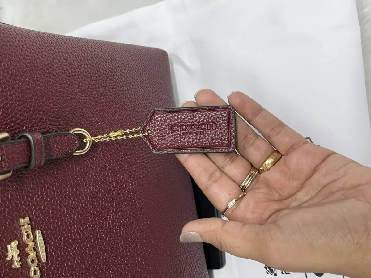 Coach Mollie 25 Wine Medium Tote With OriginalBox - Image 6