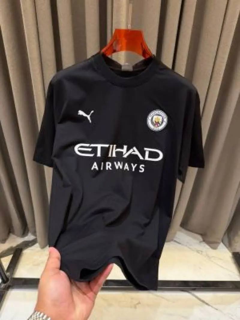 Pum Mancity Logo Round Neck T shirt Black - Image 3