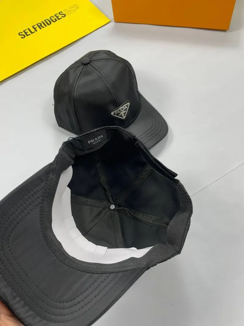Prada Re Edition Nylon Black Front Logo Premium Unisex Cap (With Safety Box) - Image 5