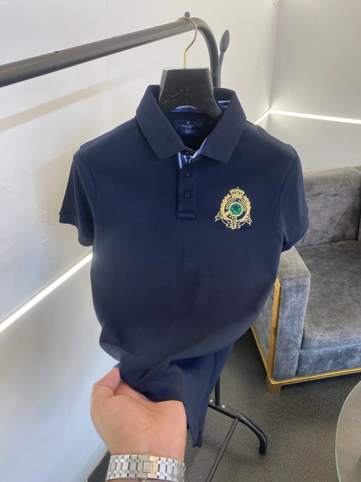Hackett aston martin imported polo tshirt navy blue - Image 2