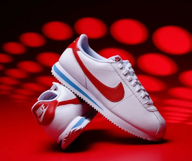 Nike CORTEZ CLASSIC WHITE RED BLUE - Image 5