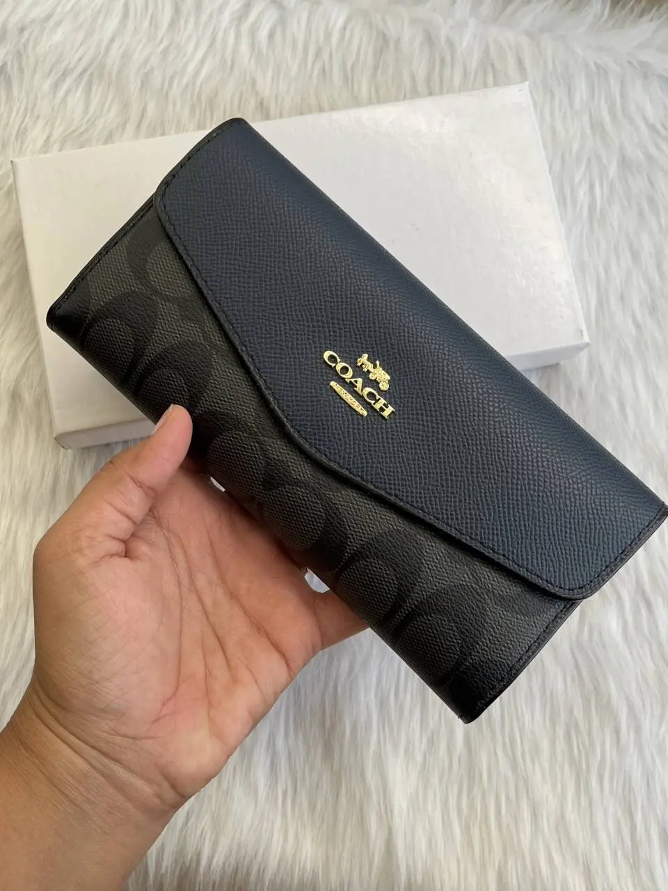 Coach 67 Blue 3 Fold Wallet With OriginalBox - Image 2