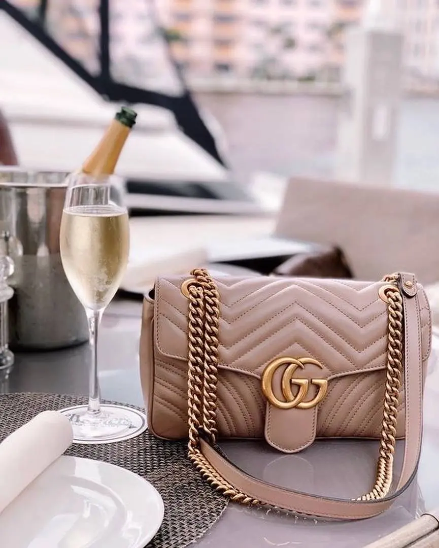 Gucci Marmont Beige Gold With OriginalBox - Image 5