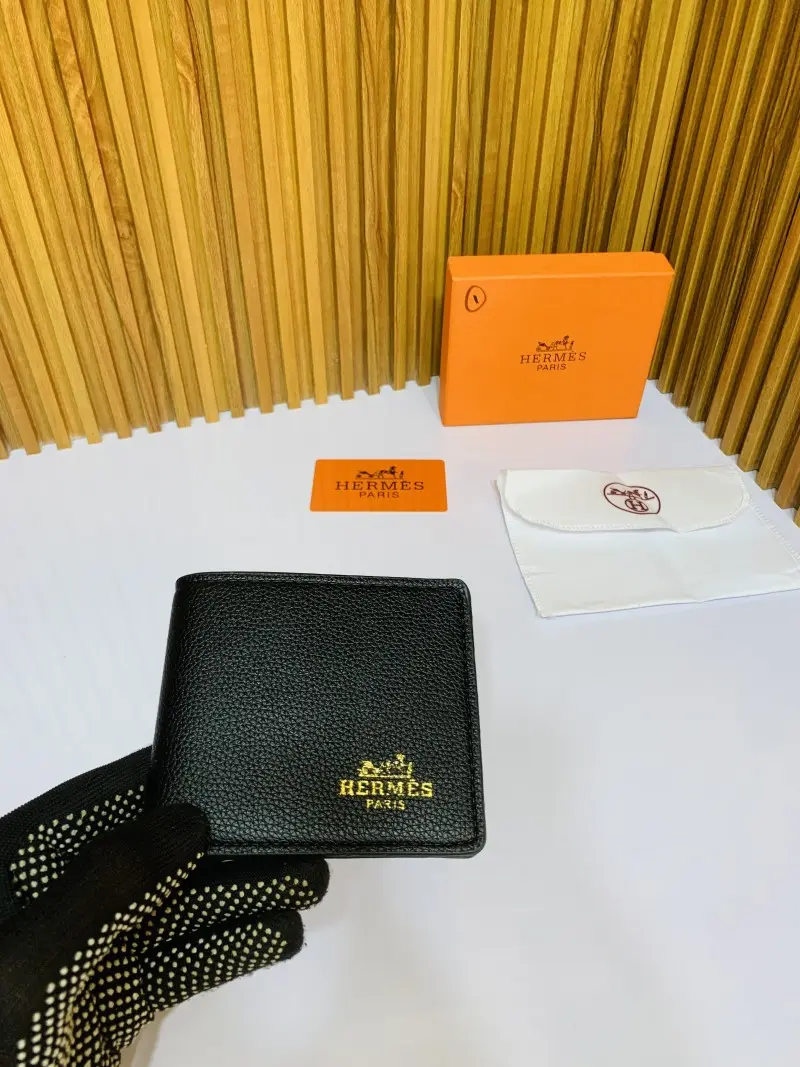 201 HERMEZ FULL BLACK PREMIUM QUALITY WALLET WITH BOX