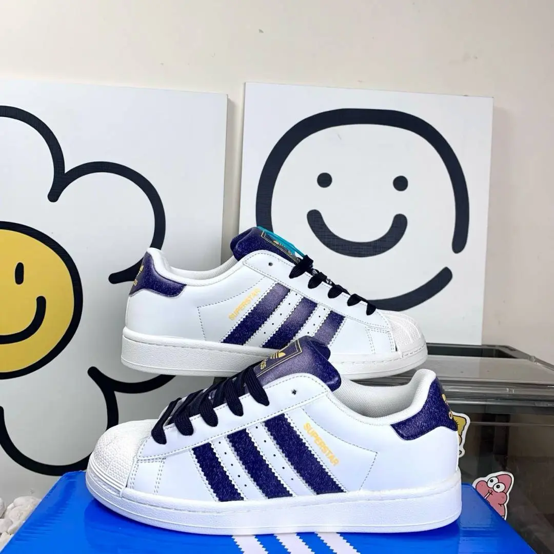 Adidas SUPERSTAR WHITE NAVY 2025 - Image 3