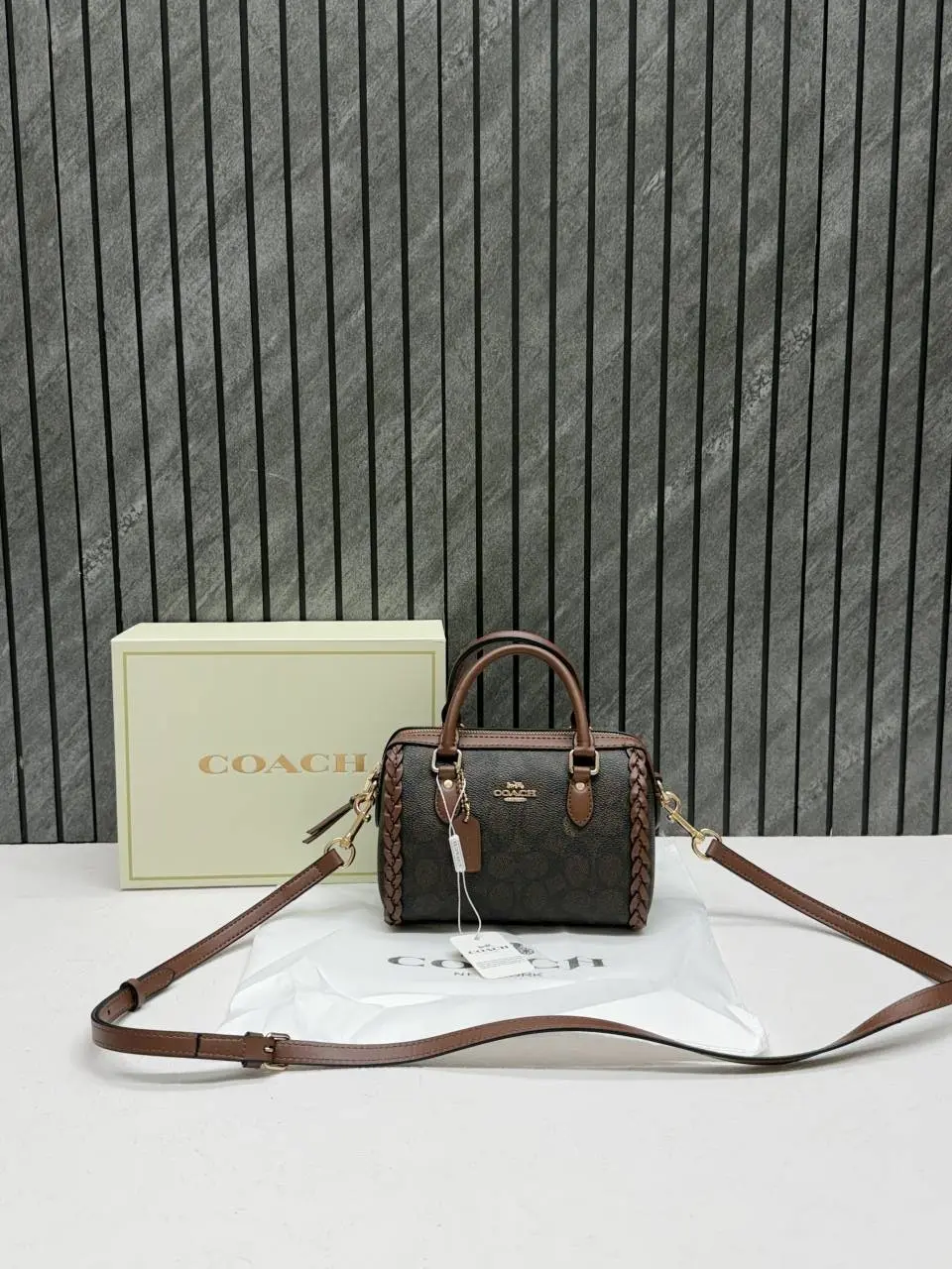 Coach Rowan Mini Braided Crossbody Bag With Original Magnet Box & DustCover Packing - Image 8