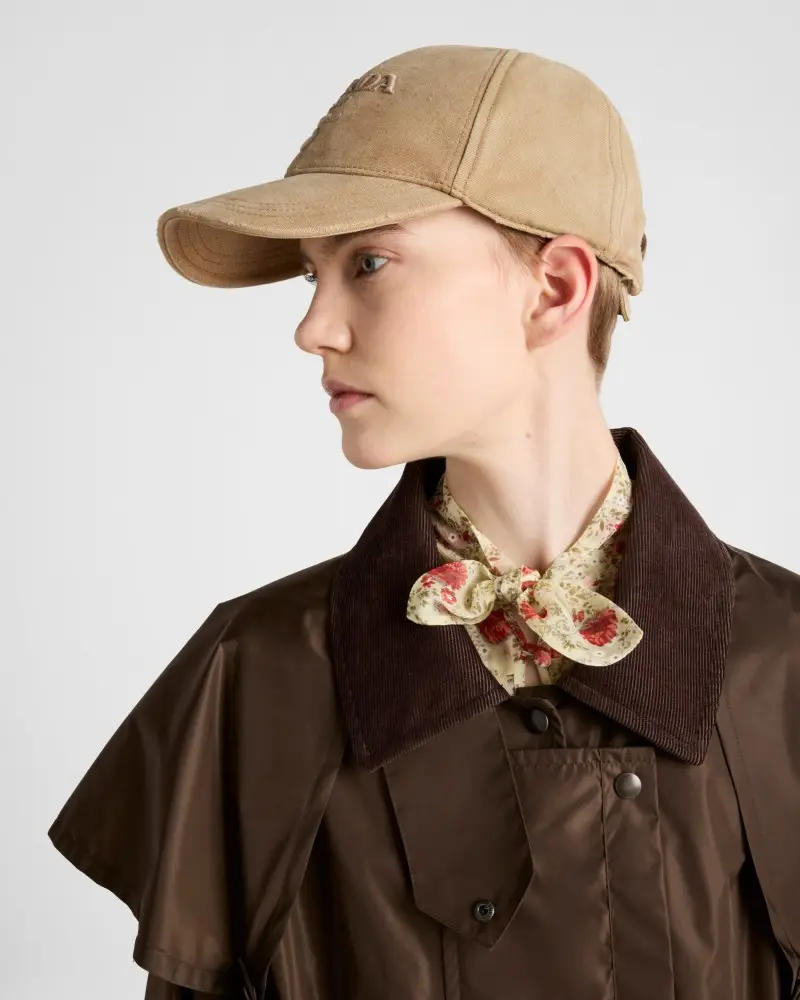 Prada Milano Beige Baseball Canvas Premium Unisex Cap (With Safety Box) - Image 2