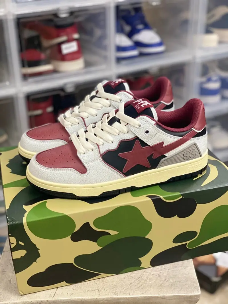 Bape Sk8 Sta Red Grey Black and grey are classic - Image 2