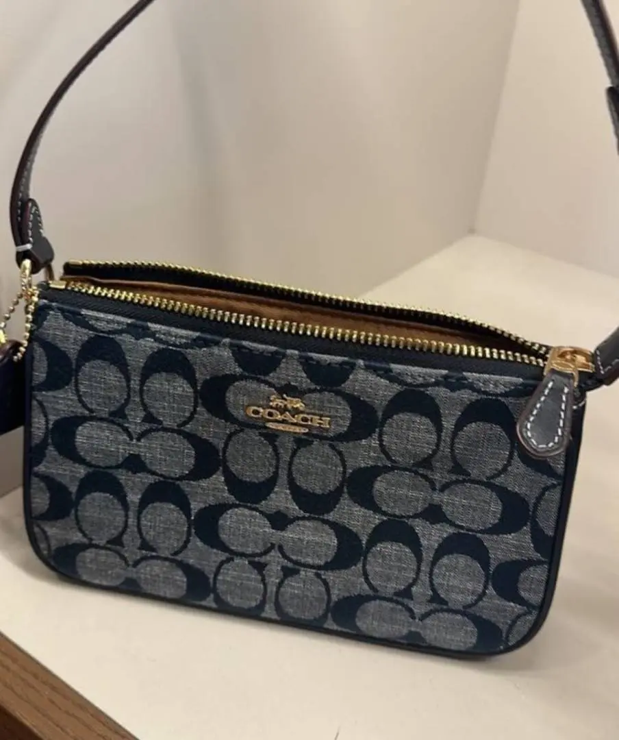 Coach Nolita 19 All Denim With OriginalBox DustCover ChainBelt PearlCharm - Image 5