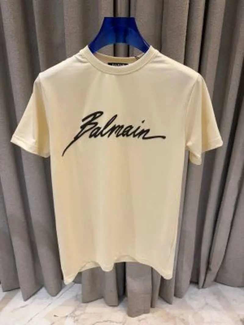 No Return Balman Middle Brand Print Round Neck T-shirt Cream