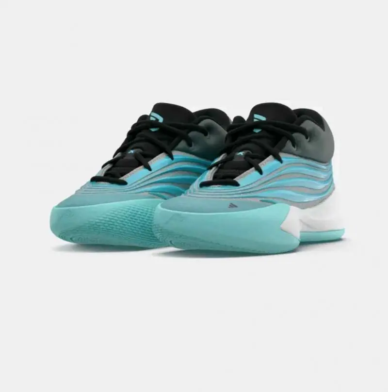 Adidas Dame X Older Kids (GS)Flash AquaCore BlackGrey331 - Image 3