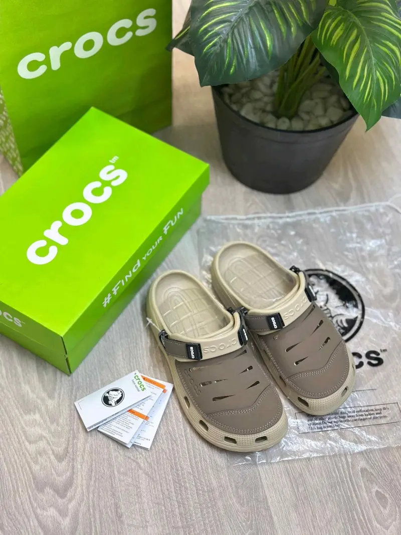 Crocs Yukon Vista Premium Beige Clogs - Image 2